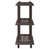 Shelving Unit 3-Tier 100 x 40 x 96 cm PP Brown 8011745