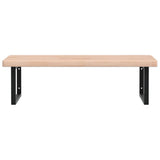 Basin Shelf Wall Mounted Steel and Solid Wood Oak 3302473