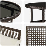 Garden Dining Set 5 pcs Brown Poly rattan 3334944