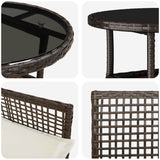 Garden Dining Set 5 pcs Brown Poly rattan 3334944