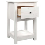 ZNTS Bedside Cabinets 2 pcs White 40x35x61.5 cm Solid Wood Pine 821732