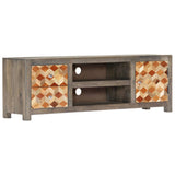 282735 TV Cabinet Grey 120x30x40 cm Solid Mango Wood