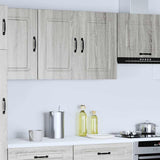 Kitchen Wall Cabinet Kalmar Grey Sonoma Engineered Wood 853593