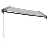 Retractable Awning Anthracite and White 3.5x2.5 m Fabric&Aluminium 3216129