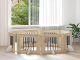 Dog Gate with Stands 8 pcs Sonoma Oak 60 x 60 cm 892164