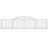 Arched Gabion Baskets 5 pcs 300x30x60/80 cm Galvanised Iron 3146488