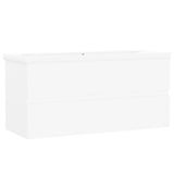 Sink Cabinet with Built-in Basin White Engineered Wood 3071567