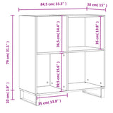 Record Cabinet Sonoma Oak 84.5x38x89 cm Engineered Wood 831783