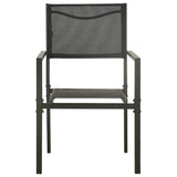 Garden Chair Set of 2 Black and Anthracite 313077