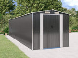 Garden Shed Anthracite 192x689x223 cm Galvanised Steel 3147455