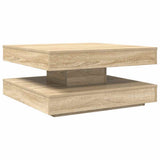 Coffee Table 360-Degree Rotatable Sonoma Oak 70x70x34.5 cm 858481