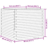 ZNTS Garden Planter 80x80x72 cm Impregnated Wood Pine 3282628