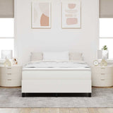 Platform Bed Frame Cream 140 x 200 cm Fabric 3337414