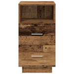 ZNTS Bedside Cabinets 2 pcs with 2 Drawers Old Wood 36x36x68 cm 858593