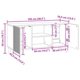 TV Cabinet Black 102 x 34.5 x 50 cm Engineered Wood 894696