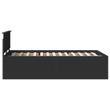 Bed Frame with Headboard Black 120 x 200 cm Engineered Wood 3408600