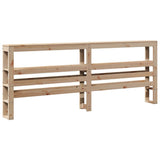 Headboard with Shelves 200 cm Solid Wood Pine 850872
