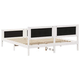 Bed Frame with Headboard Light Grey 200 x 200 cm Fabric 3394247