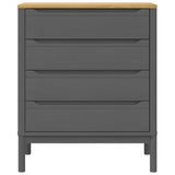 Chest of Drawers FLORO Grey cm Solid Wood Pine 374010