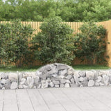 Arched Gabion Baskets 9 pcs 200x30x40/60 cm Galvanised Iron 3146054