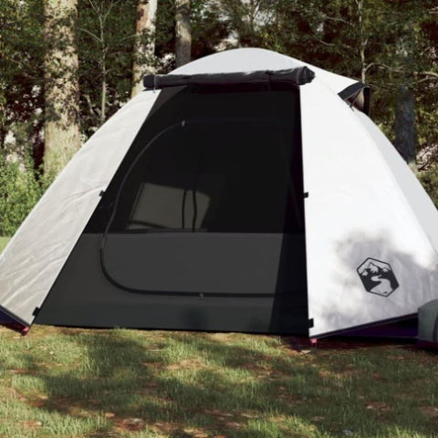 ZNTS Camping Tent Dome 2-Person White Blackout Fabric Waterproof 94326