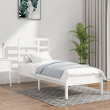 Bed Frame without Mattress White Solid Wood 90x200 cm 3105781