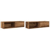 TV Cabinets 2 pcs Old Wood 100x31x25.5 cm Engineered Wood 861487