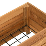 Raised Bed 100x40x38 cm Recycled Teak Wood and Steel 47422