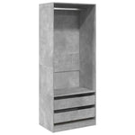 Wardrobe Concrete Grey 80x50x200 cm Engineered Wood 3307750