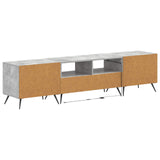 5 Piece LED TV Cabinet Concrete Grey Engineered Wood 3416923