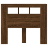 LED Headboard Brown Oak 120x18.5x103.5 cm Engineered Wood 837343
