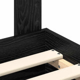 Bed Frame with Headboard Black Oak 120 x 190 cm Engineered Wood 3410004
