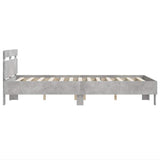 Bed Frame Concrete grey Engineered wood, Plywood 3207430