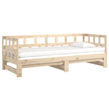 ZNTS Pull-out Day Bed without Mattress Solid Wood Pine 2x cm 820222