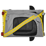 Pet Bike Trailer Yellow and Grey Oxford Fabric and Iron 93868