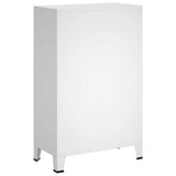 Industrial Wardrobe White 67x35x107 cm Steel 339611