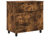 Bathroom Vanity Unit Smoked Oak 60 x 35 x 80 cm Engineered Wood 889420