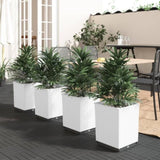 Planters 4 pcs White 30x30x37 cm Polypropylene 364188