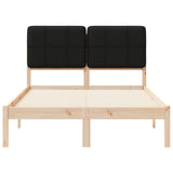 Bed Frame with Upholstered Headboard Black 120 x 200 cm 877981
