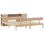 ZNTS Bookcase Bed without Mattress 180x200 cm Super King Solid Wood Pine 3321780