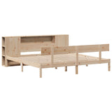 ZNTS Bookcase Bed without Mattress 180x200 cm Super King Solid Wood Pine 3321780