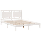 Extra Long Bed Frame without Mattress White 160x220 cm Solid Wood 3309204