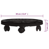 Plant Trolleys with Wheels 5 pcs Diameter 30 cm Black 170 kg 3143917