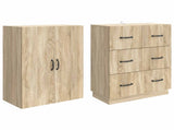 Cabinet Set 2 pcs Sonoma Oak 66 x 34.5 x 87 cm Engineered Wood 3416801