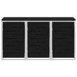 Wheelie Bin Storage Black 207 x 77.5 x 112.5 cm Stainless Steel 3422238