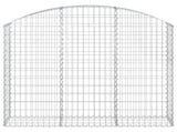 Arched Gabion Basket 150x30x120/140 cm Galvanised Iron 153446