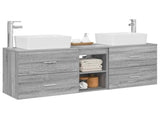 Bathroom Cabinet Set 3 pcs Grey Sonoma 53 x 34.5 x 63 cm 3405856