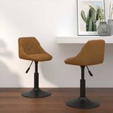 Swivel Dining Chairs 2 pcs Brown 46 x 44 x 77.5 cm Faux leather 335325