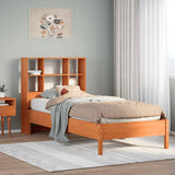 Bookcase Bed without Mattress Wax Brown 90x200 cm Solid Wood Pine 3322881