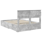 Bed Frame Concrete Grey 160 x 200 cm Engineered Wood 3409969